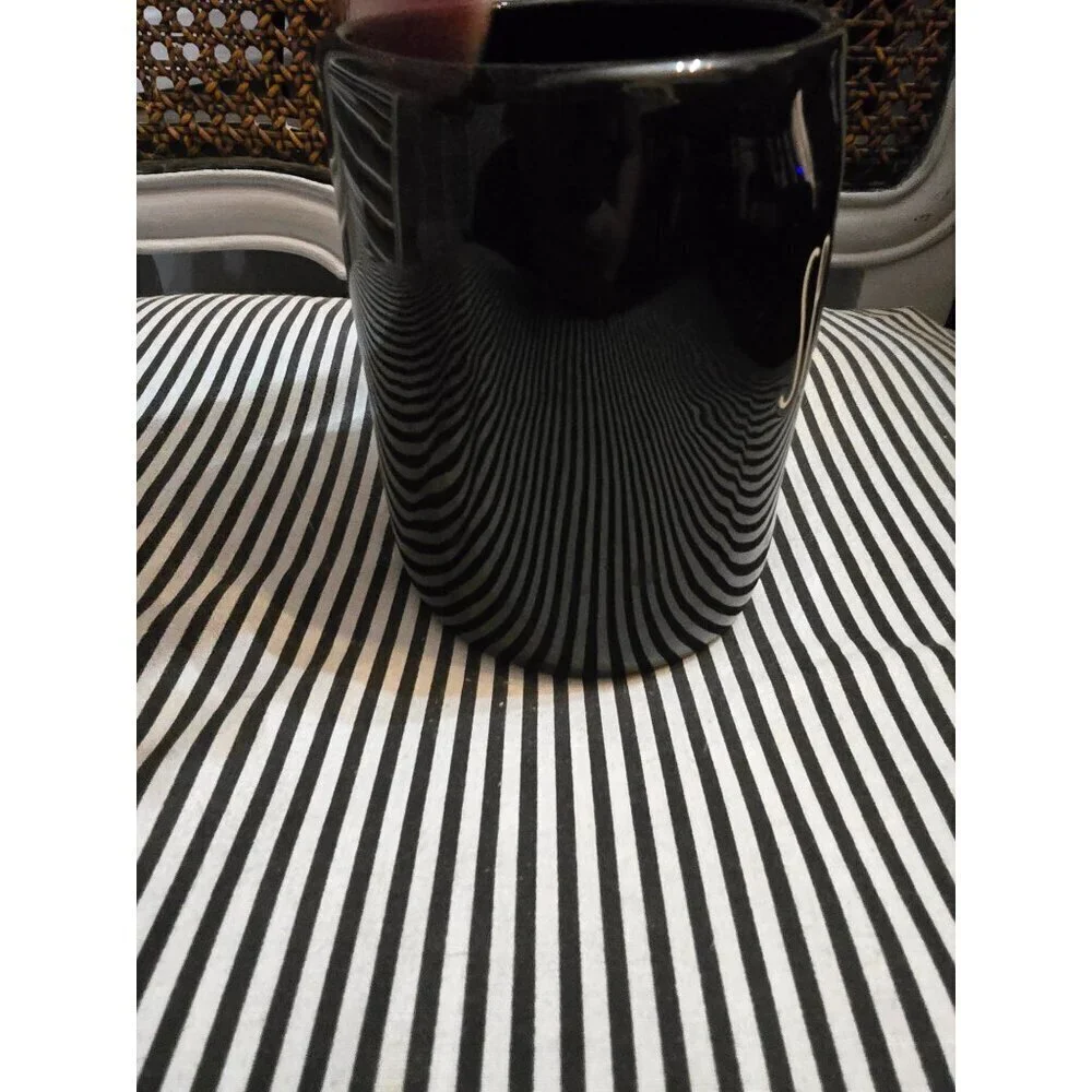 Rae Dunn Halloween Spooky Coffee Mug Black White Farmhouse